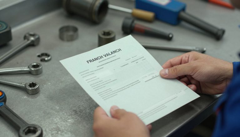 mains de mécanicien tenant carte grise et justificatif récent